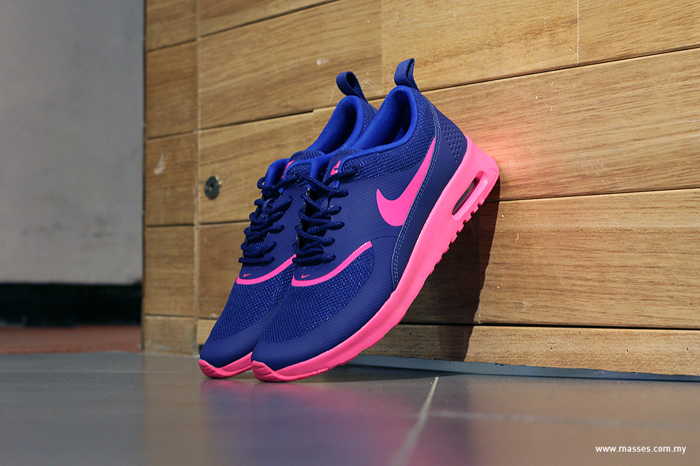 Nike Air Thea 'Deep Royal Blue Pink Hyper Cobalt' Detailed - MASSES