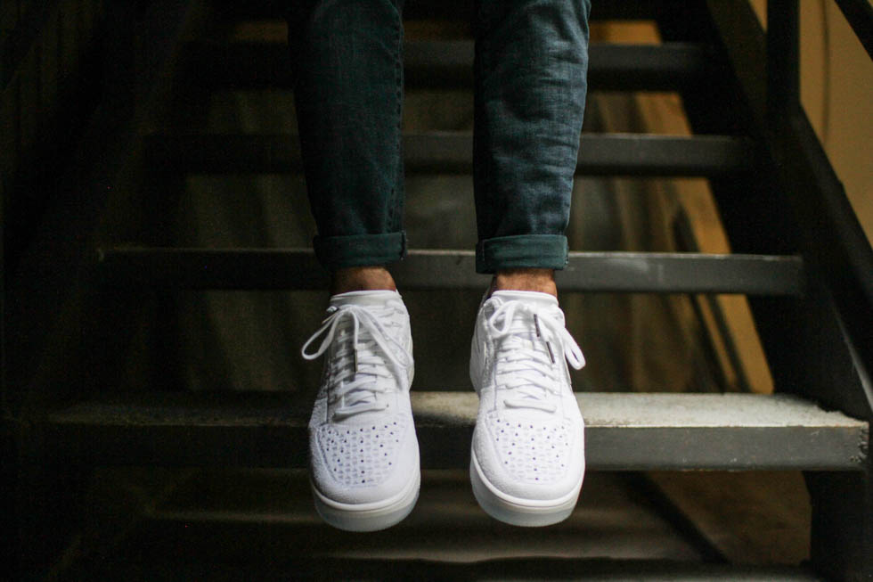 air force 1 flyknit on feet