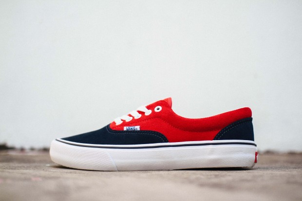 vans era pro black red