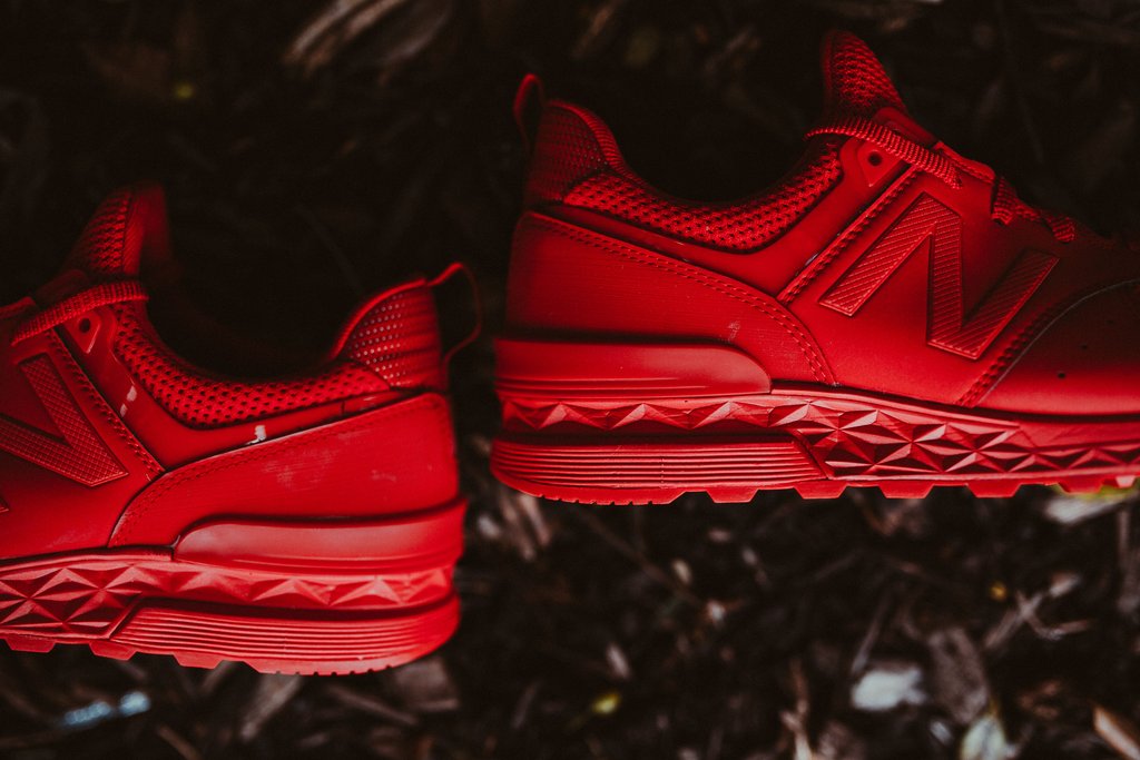 new balance 574 all red