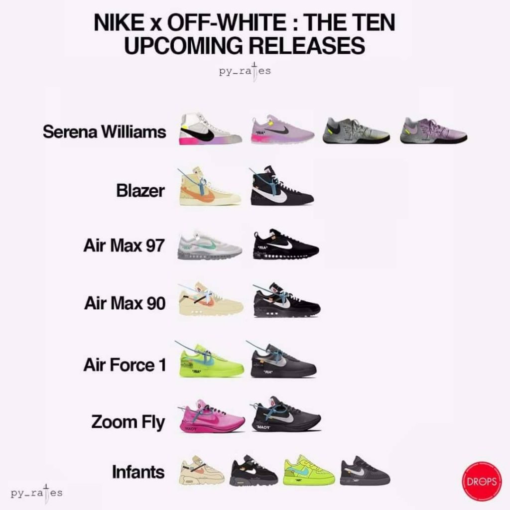 upcoming off white drops