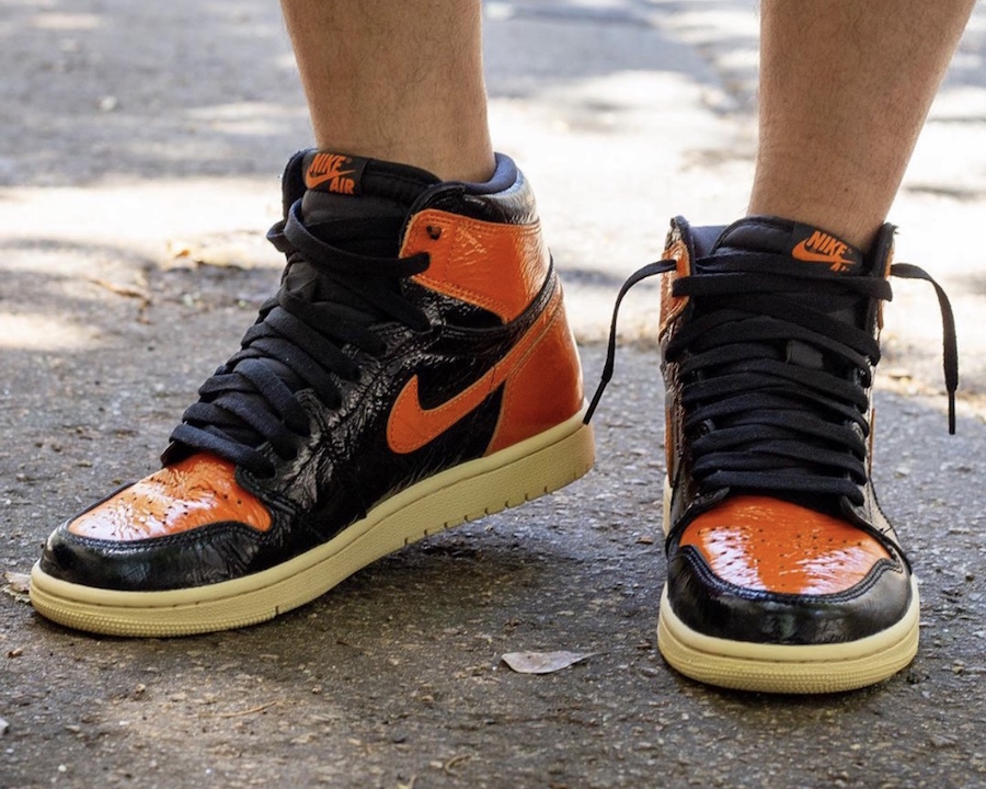 patent leather shattered backboard