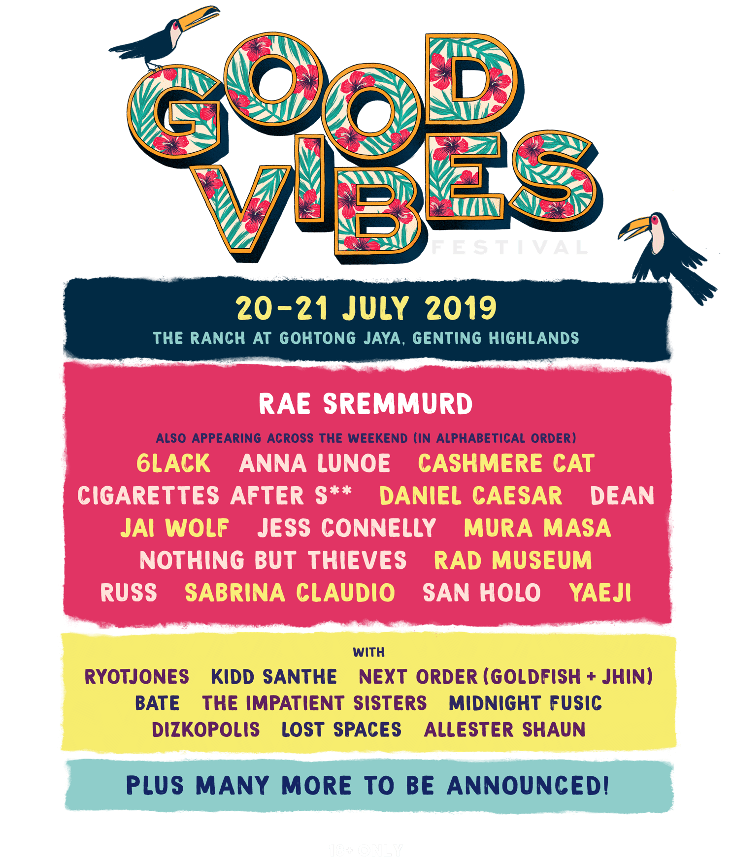 Announced Here S The Line Up For Good Vibes Festival 2019 Masses